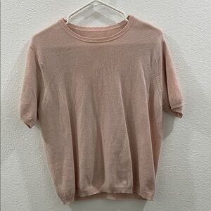 Soft Pink Short Sleeve Sweater